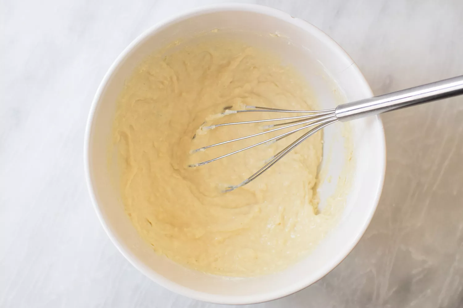 Misturando a massa das panquecas