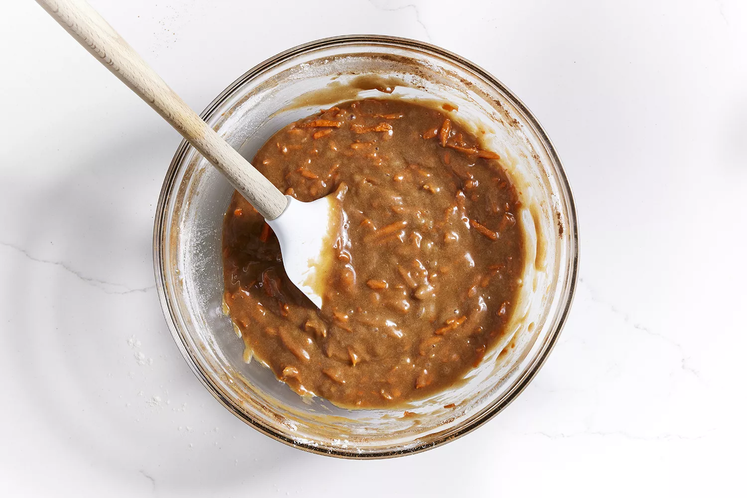 cenouras raladas na massa