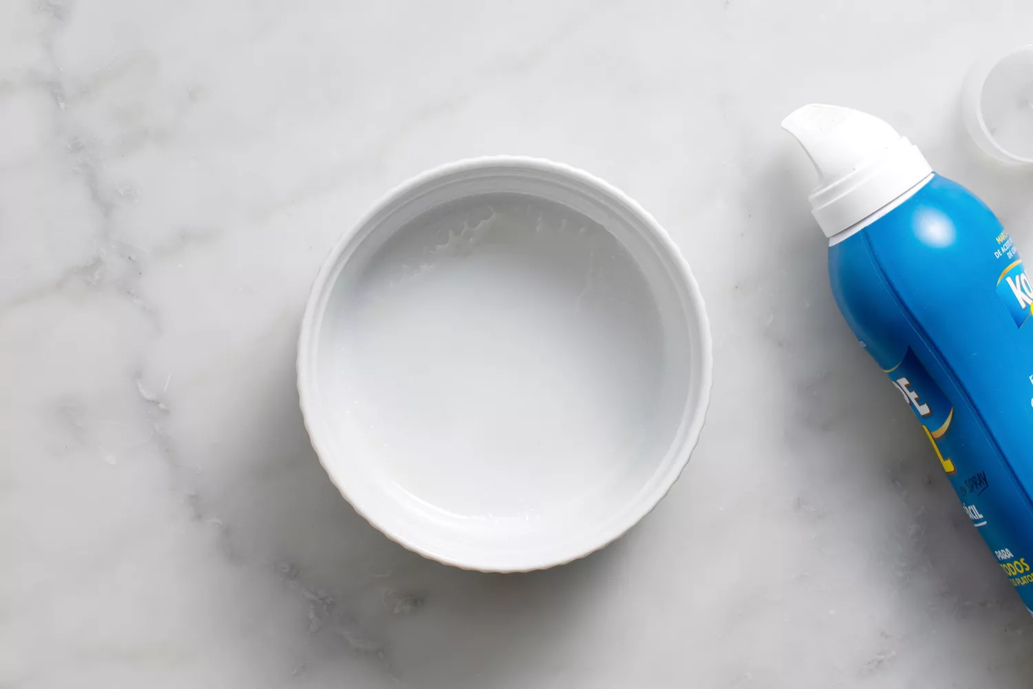 Ramequim e spray de cozinha