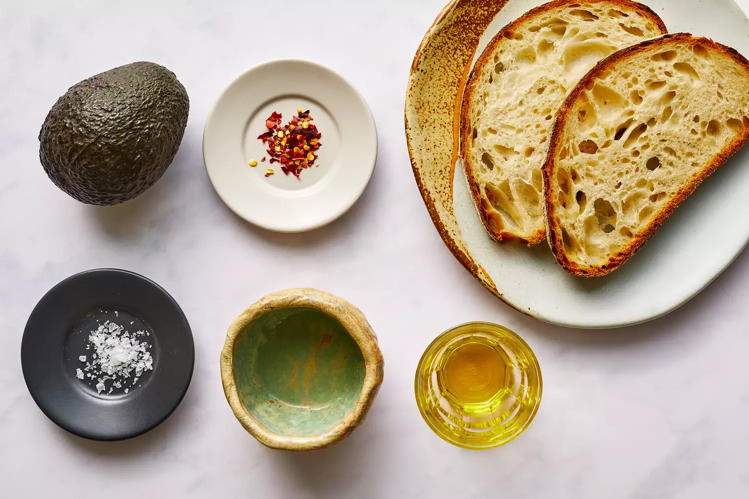 ingredients for avocado toast