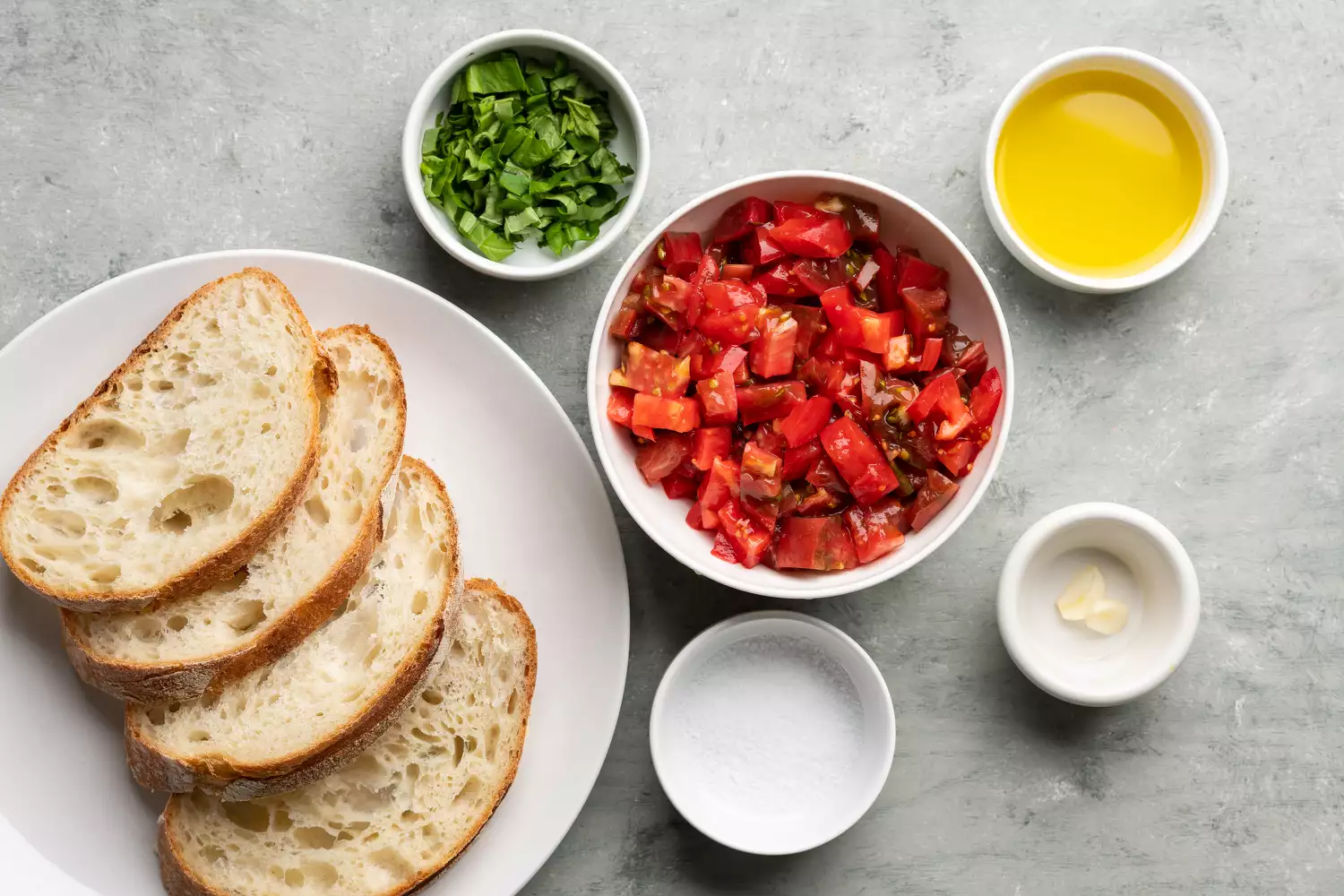 Ingredientes Autênticos de Bruschetta