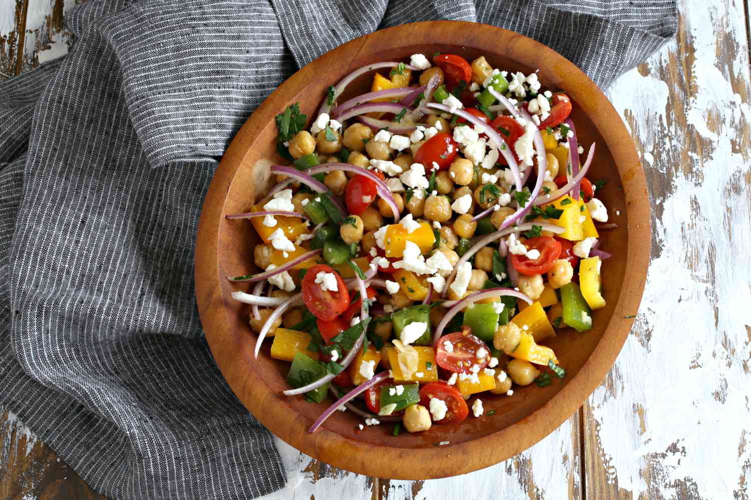 Receita de Salada Mediterrânea de Grão-de-Bico