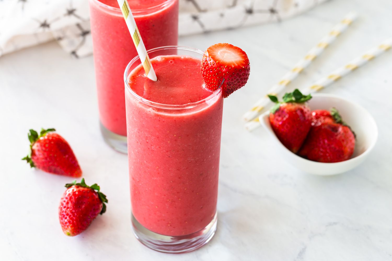 Receita Fácil de Smoothie de Morango